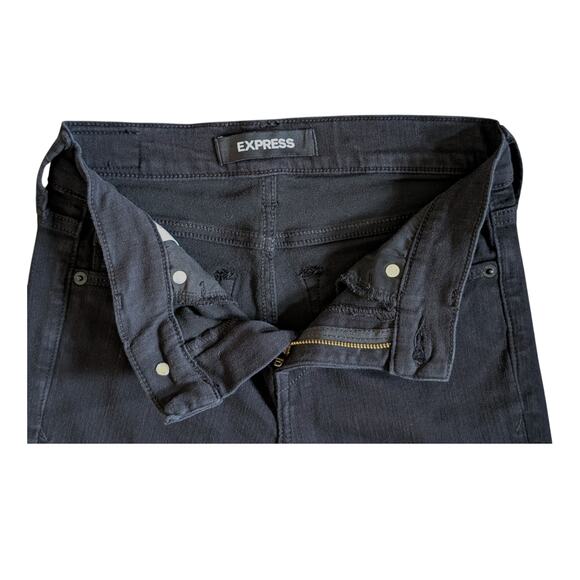 Express Black Mid Rise Stretch Jeggings - 0 - Picture 6 of 9